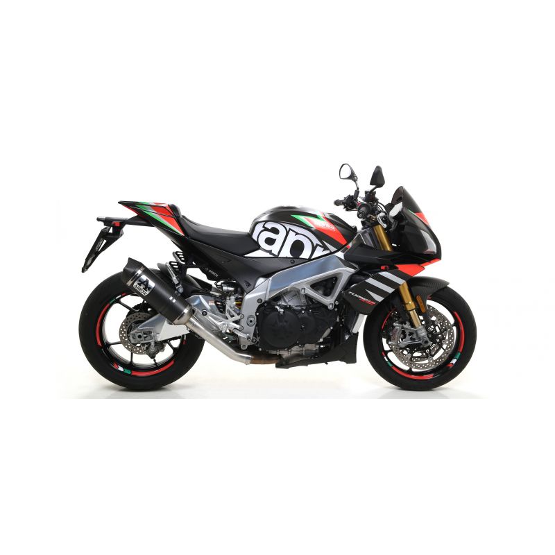 Terminale Race-Tech alluminio White" con fondello carby" Aprilia TUONO V4 1100 2019-2020  cc