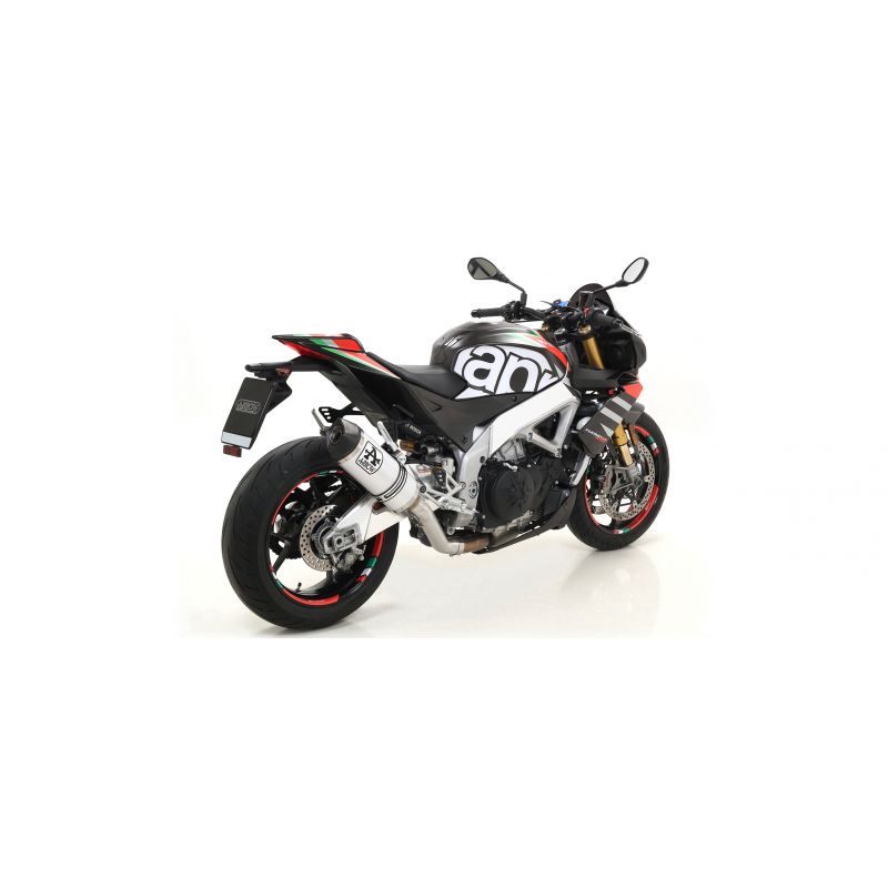 71906AKB Terminale Race-Tech alluminio White" con fondello carby" Aprilia TUONO V4 1100 2019-2020
