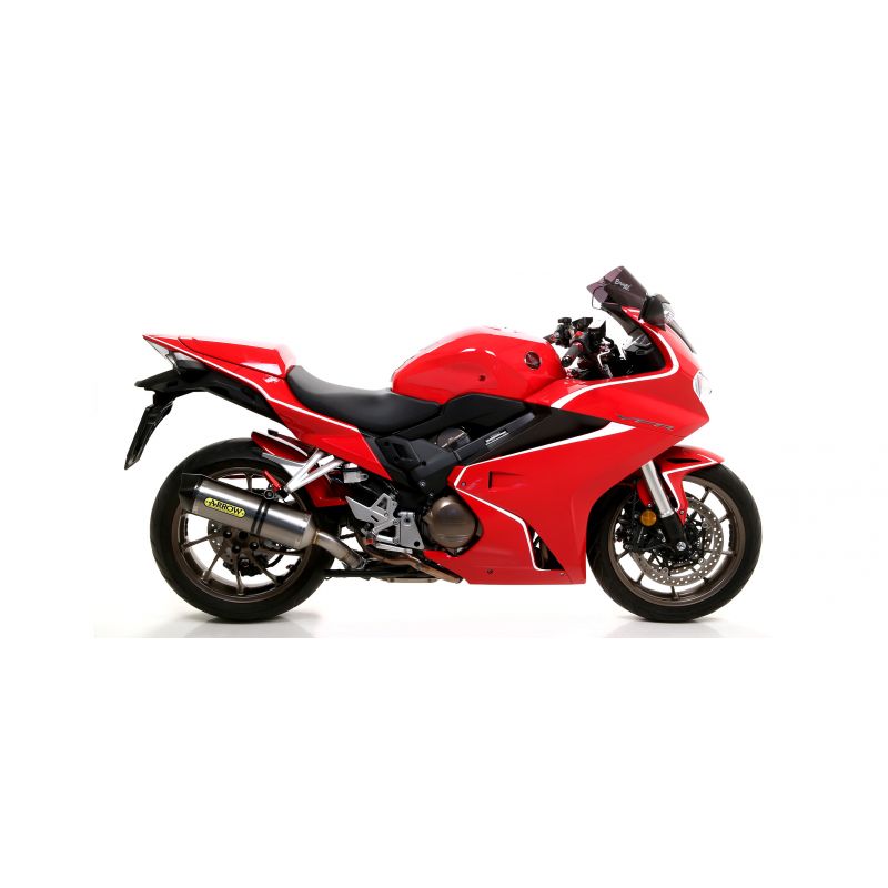 Terminale Race-Tech alluminio White" con fondello carby" Honda VFR 800 F 2017-2020  cc