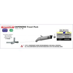 Terminale Maxi Race-Tech alluminio Dark" con fondello carby" Aprilia CAPONORD 1200 Travel Pack 2013-2017  cc