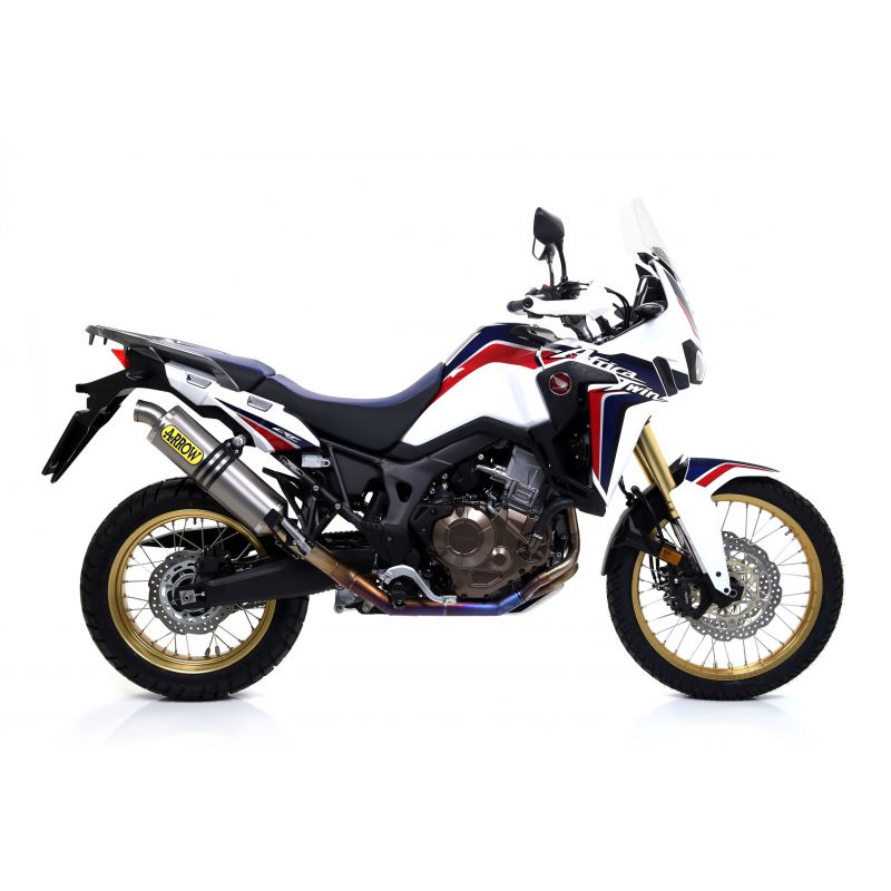Terminale Sonora titanio Dark" con fondello carby" Honda CRF 1000L Africa Twin 2016-2019 1000 cc