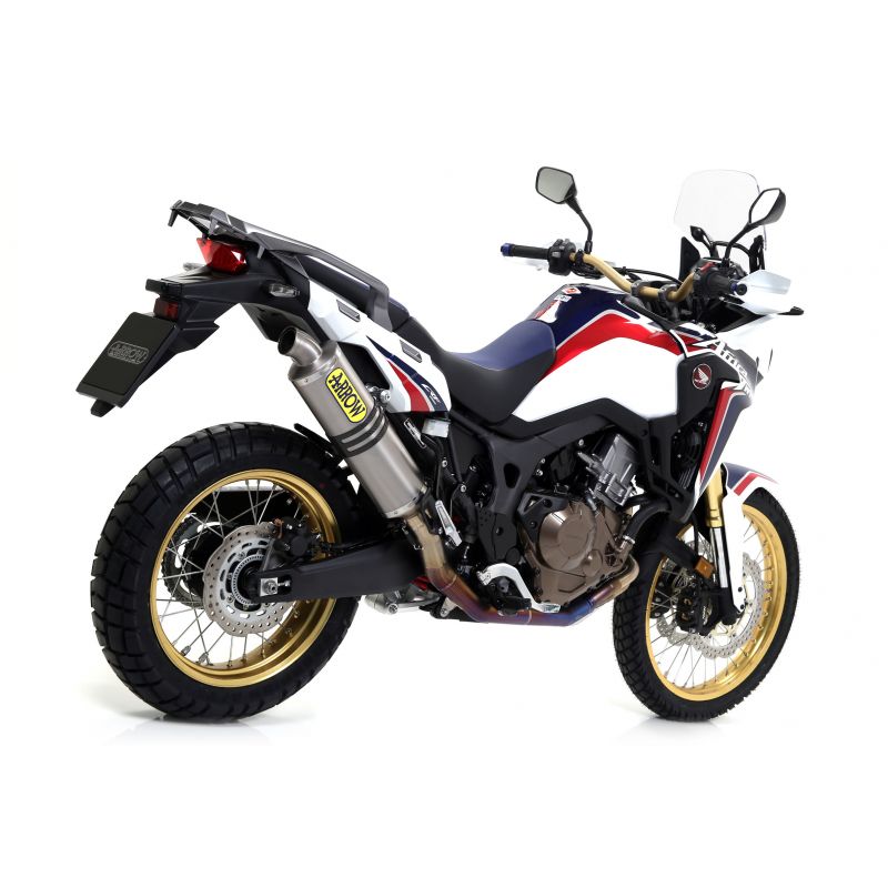 Terminale Sonora titanio Dark" con fondello carby" Honda CRF 1000L Africa Twin 2016-2019 1000 cc
