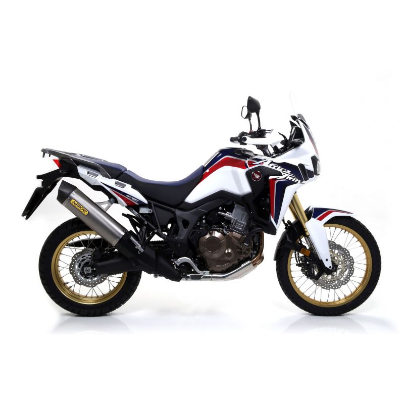 Terminale Sonora titanio Dark" con fondello carby" Honda CRF 1000L Africa Twin 2016-2019 1000 cc