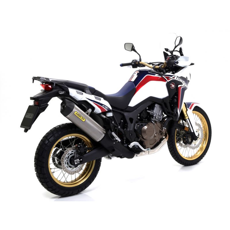Terminale Sonora titanio Dark" con fondello carby" Honda CRF 1000L Africa Twin 2016-2019 1000 cc