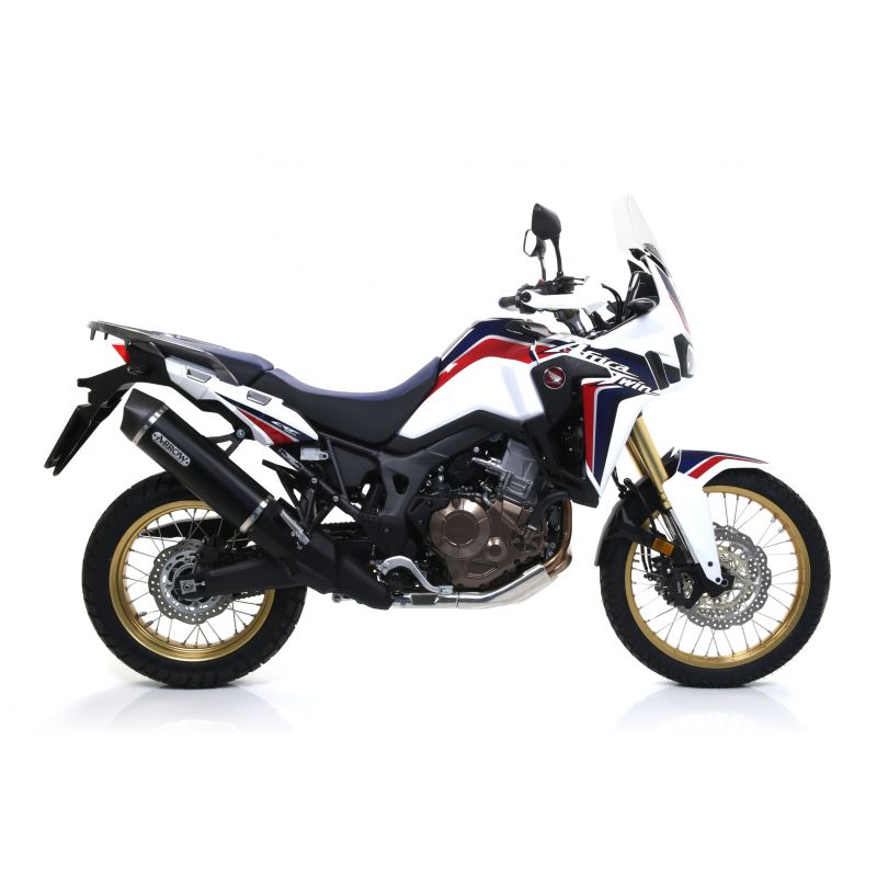 Terminale Sonora titanio Dark" con fondello carby" Honda CRF 1000L Africa Twin 2016-2019 1000 cc
