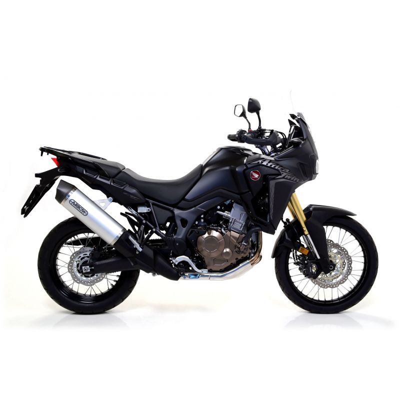 Terminale Sonora titanio Dark" con fondello carby" Honda CRF 1000L Africa Twin 2016-2019 1000 cc
