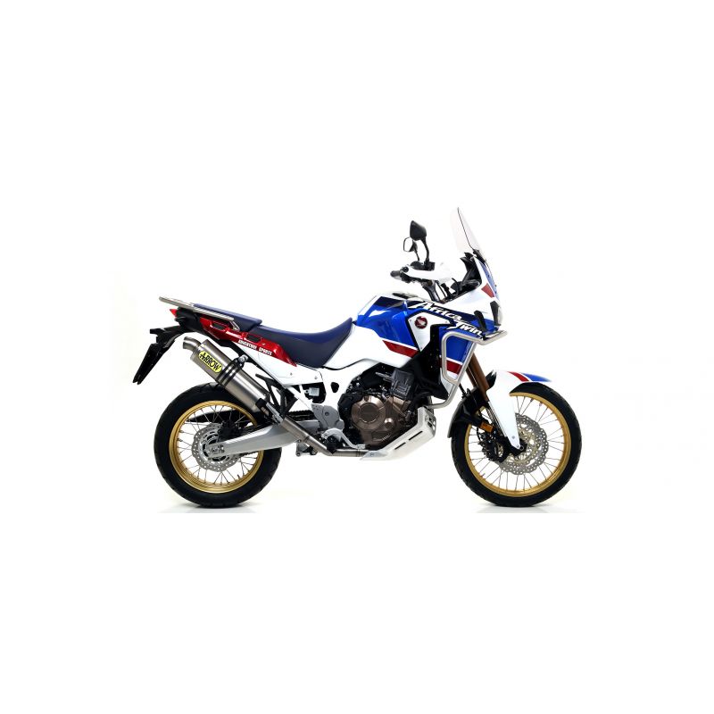 Terminale Sonora titanio Dark" con fondello carby" Honda Africa Twin ADV Sports 2018-2019 1000 cc