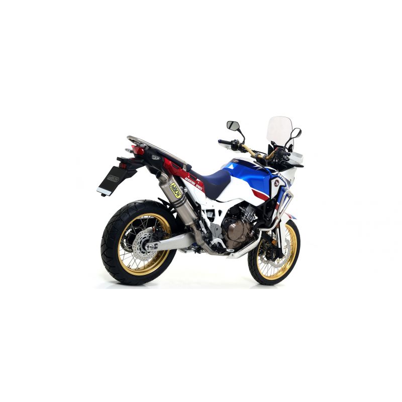 Terminale Sonora titanio Dark" con fondello carby" Honda Africa Twin ADV Sports 2018-2019 1000 cc