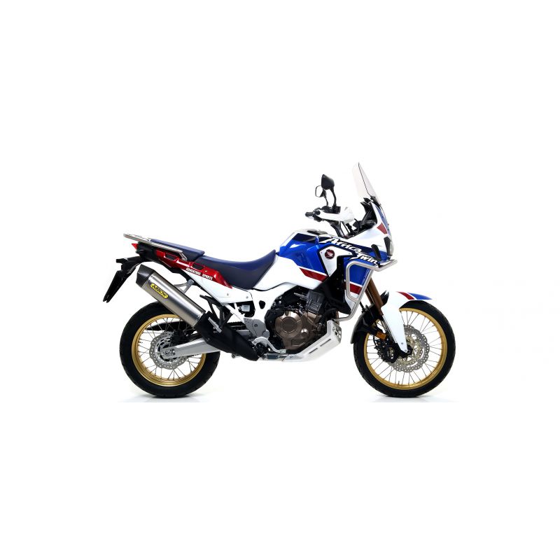 Terminale Sonora titanio Dark" con fondello carby" Honda Africa Twin ADV Sports 2018-2019 1000 cc
