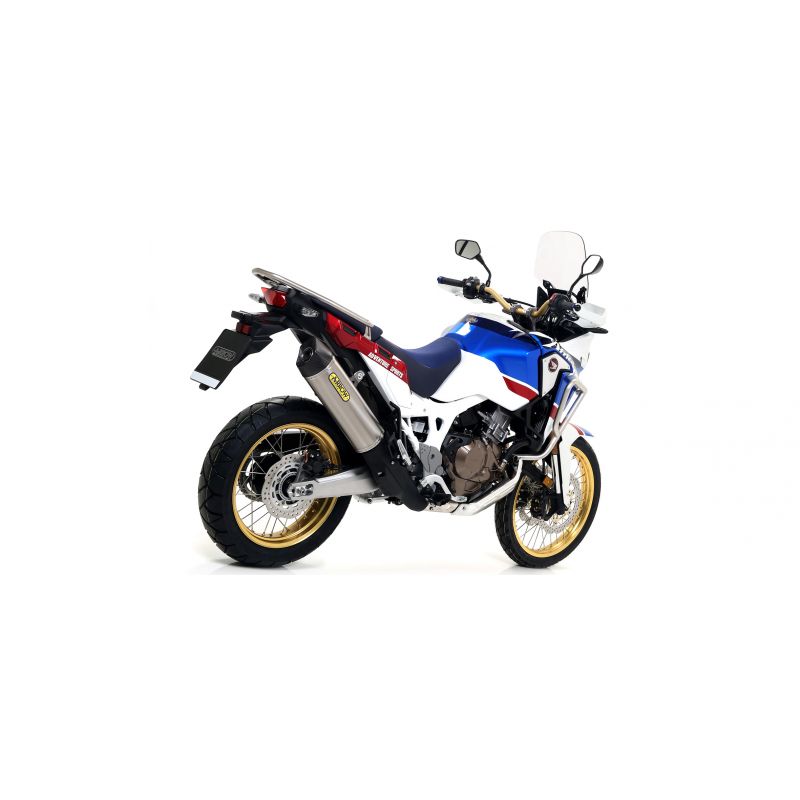Terminale Sonora titanio Dark" con fondello carby" Honda Africa Twin ADV Sports 2018-2019 1000 cc