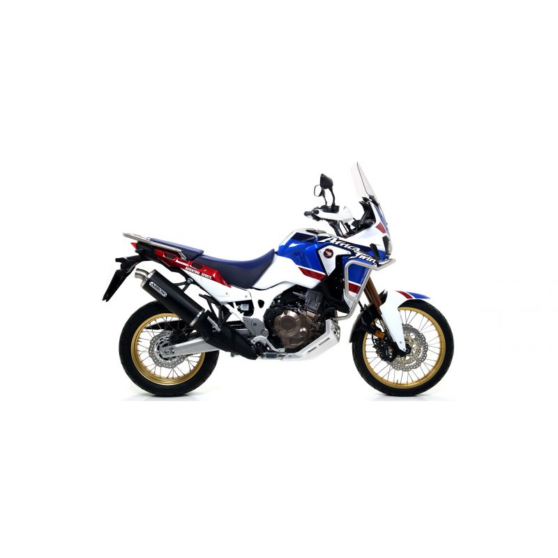 Terminale Sonora titanio Dark" con fondello carby" Honda Africa Twin ADV Sports 2018-2019 1000 cc