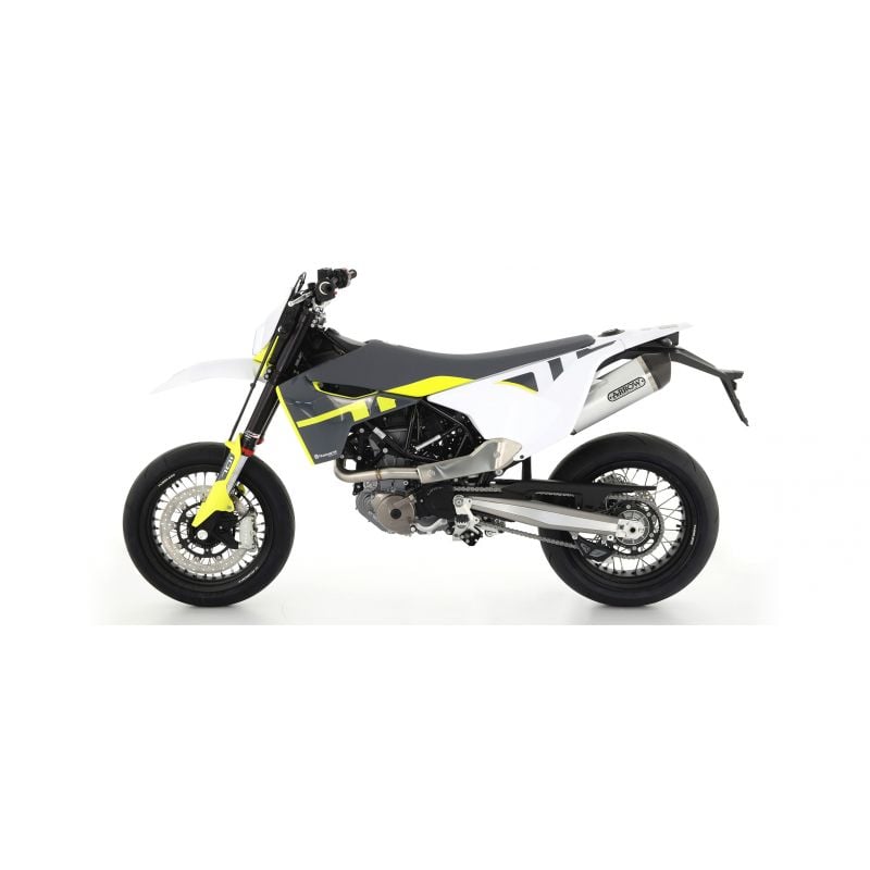 72183PD Collettore racing in titanio con power bomb, intercambiabile con l'originale Husqvarna 701