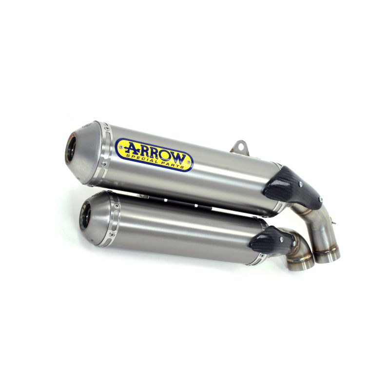 Terminali Round-Sil in titanio (sup.+ inf.) con fondello carby Ducati Monster 937 2021-2022 937 cc
