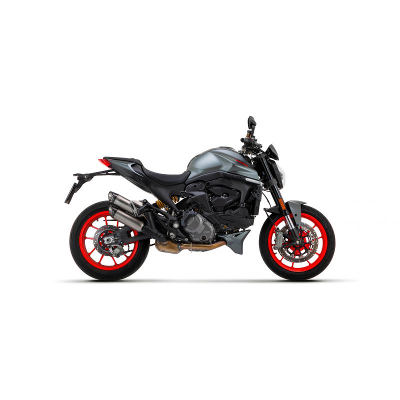 Terminali Round-Sil in titanio (sup.+ inf.) con fondello carby Ducati Monster 937 2021-2022 937 cc