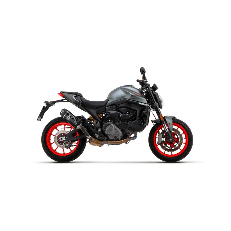 Terminali Round-Sil in titanio (sup.+ inf.) con fondello carby Ducati Monster 937 2021-2022 937 cc