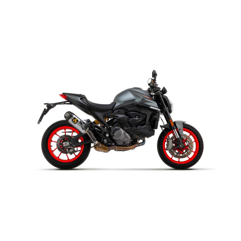 Terminali Round-Sil in titanio (sup.+ inf.) con fondello carby Ducati Monster 937 2021-2022 937 cc