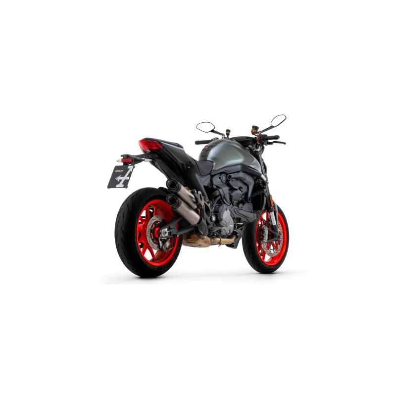 Terminali Round-Sil in titanio (sup.+ inf.) con fondello carby Ducati Monster 937 2021-2022 937 cc