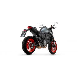 Terminali Round-Sil in titanio (sup.+ inf.) con fondello carby Ducati Monster 937 2021-2022 937 cc