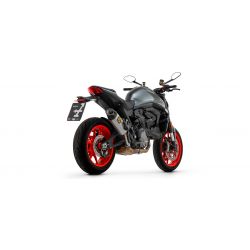 71939PR Terminali Round-Sil in titanio (sup.+ inf.) con fondello carby Ducati Monster 937 2021-2022
