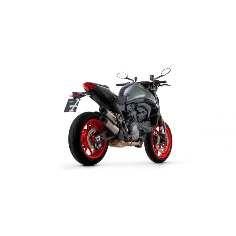 71939PRN Terminali Round-Sil in titanio Dark" (sup.+ inf.) con fondello carby" Ducati Monster 937