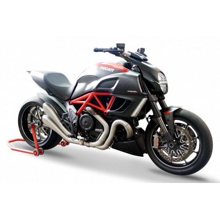 DUHY1002-AB COPPIA TERMINALI SCARICO HYDROFORM EVOLUTION LINE INOX SATINATO DUCATI DIAVEL OMOLOGATO