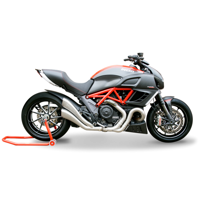 DUHY1002-AB COPPIA TERMINALI SCARICO HYDROFORM EVOLUTION LINE INOX SATINATO DUCATI DIAVEL OMOLOGATO 