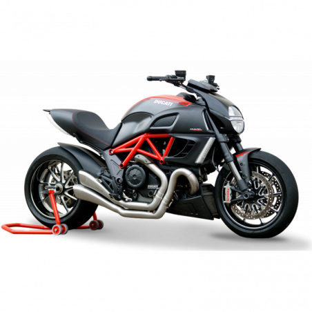 DUHY1003-AB COPPIA TERMINALI SCARICO HYDROFORM FACTORY LINE INOX SATINATO DUCATI DIAVEL OMOLOGATO 