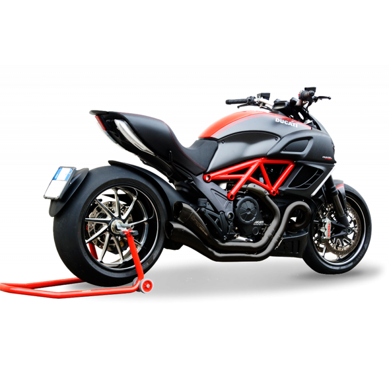 DUHY1003BLACK-AB LIGNE D'USINE HYDROFORME D'ÉCHAPPEMENT DE COUPLE D'ACIER INOXYDABLE DUCATI DIAVEL