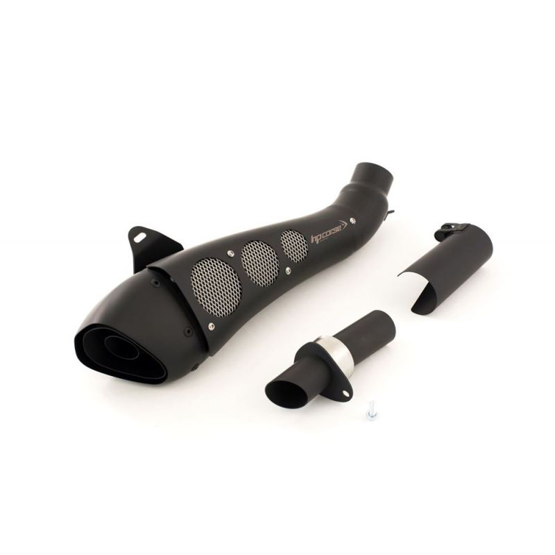 DUHY1010BLACK-AB TERMINAL APPROUVE PAR SCRAMBLER BLACK DUCATI EN ACIER INOXYDABLE HYDROFORM CLASSIC 