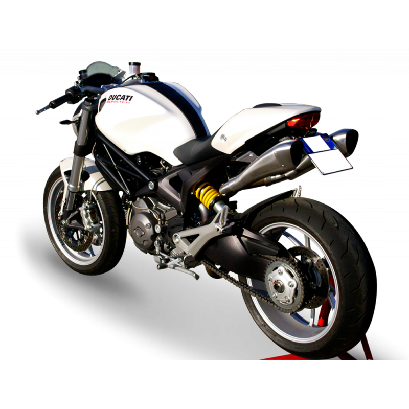 DUHY1005-AB DUCATI MONSTER FINISH COUPLE D'ECHAPPEMENT HYDROFORM 696 2008-2014 