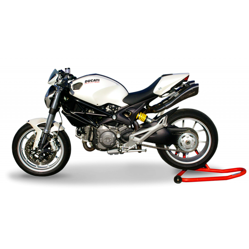 DUHY1005BLACK-AB COPPIA TERMINALI SCARICO HYDROFORM NERO DUCATI MONSTER 696 2008-2014 OMOLOGATO 