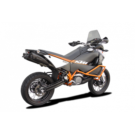 KTEVO3199B-AB COUPLE DE BORNES D'ECHAPPEMENT EVOXTREME INOX BLACK KTM 990 ADVENTURE / R APPROUVÉ 