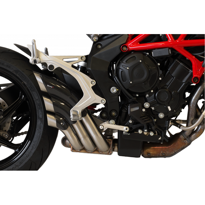 XMV3HY1004SCG-N-A CACHE HYDROTRE TERMINAL CARBON P.INOX MV AGUSTA BRUTAL APRES 2016 RACING 