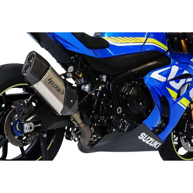 XSUSP3SR1017T-AB HP CORSE SP-3 CARBON SHORT 230 TITANIUM SUZUKI GSX-R 1000 2017-2020  HP CORSE