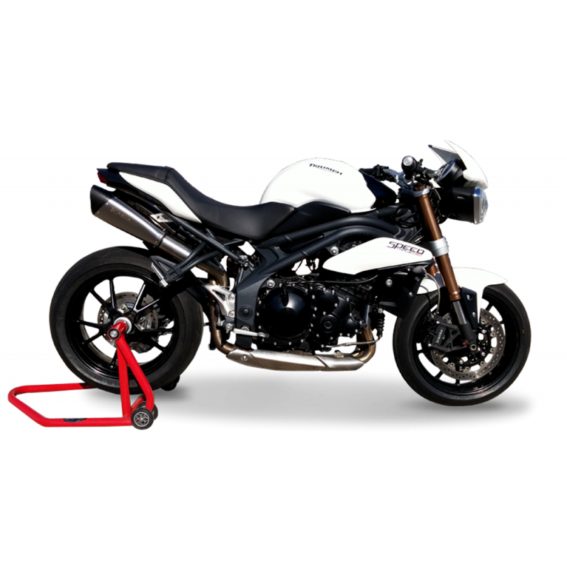 TREVO2603S-NN-AA COPPIA TERMINALI SCARICO EVOXTREME INOX SATINATO TRIUMPH SPEED TRIPLE 2011-2015