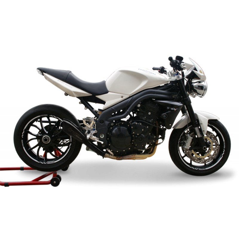 TRHY1003BLACK-N-AB TERMINALE HYDROFORM NERO TRIUMPH SPEED TRIPLE 2007-2010 OMOLOGATO  HP CORSE