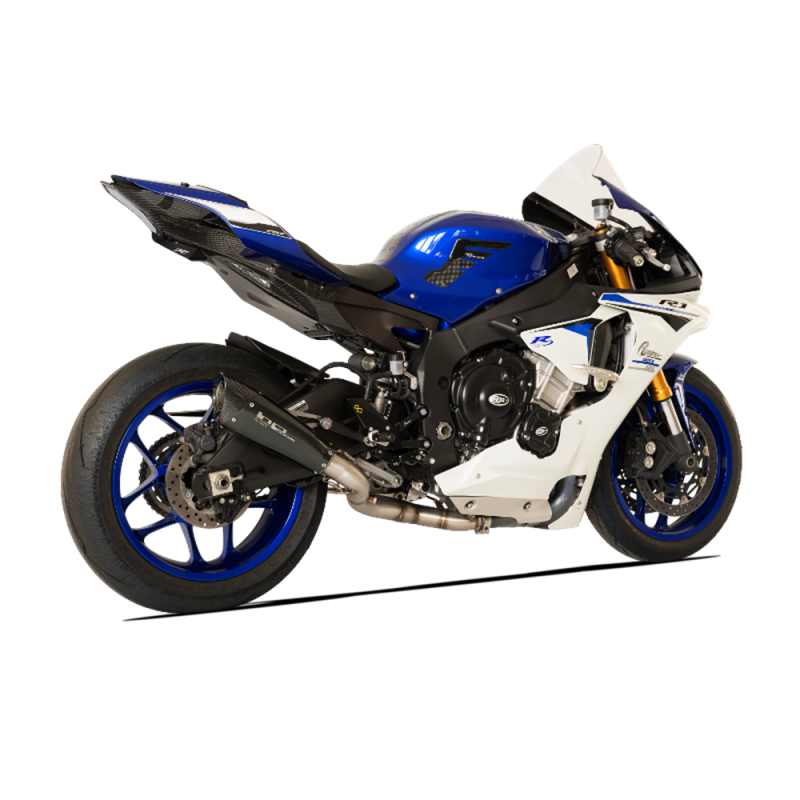 XYAEVO26R1B-AC KIT TERMINALE CORTO EVOXTREME NERO YAMAHA R1 2015-2018  HP CORSE