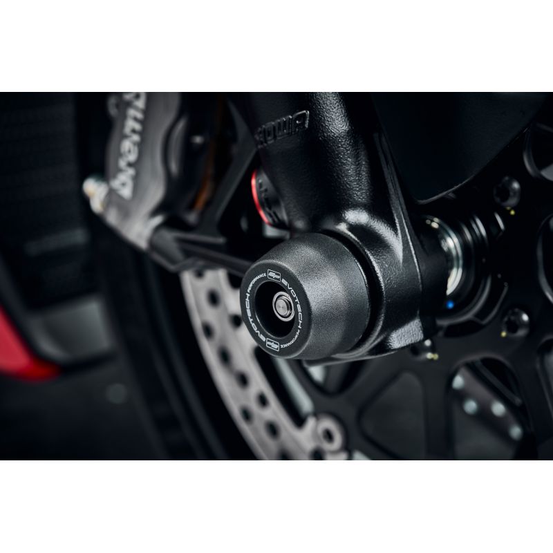 PRN011716-38 EP Front Spindle Bobbins - Ducati Streetfighter V2 (2022+)  Evotech-performance