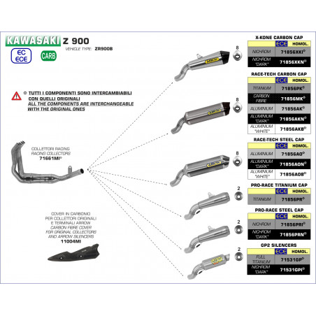 11004MI-29979 - Protezione paracalore Kawasaki Z 900 2017-2018 11004MI - 